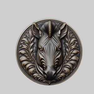 Zebra Animal Head Zebra Animal Medallion for CNC Router Laser & 3D Printer