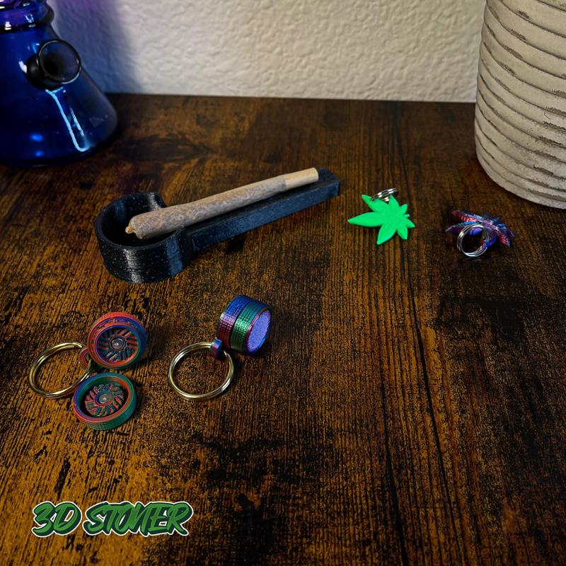 Joint Rest & Weed leaf+Grinder Keychains