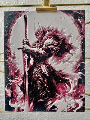 Hueforge Dark knight and the moonlight 120 x 150cm