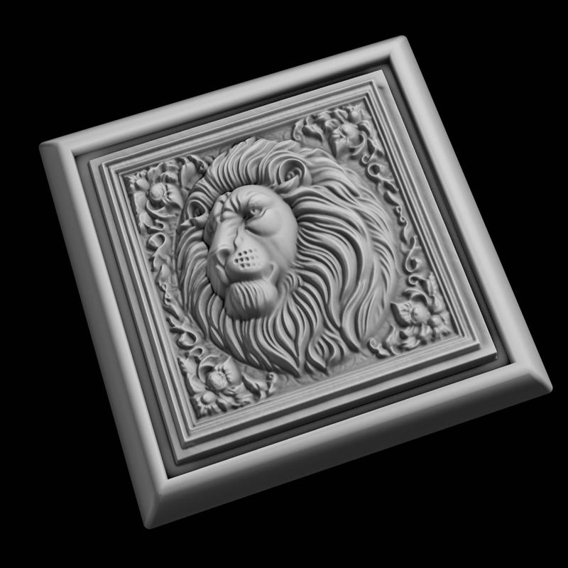 Lion Animal 3D Model for CNC Router Laser & 3D Printer