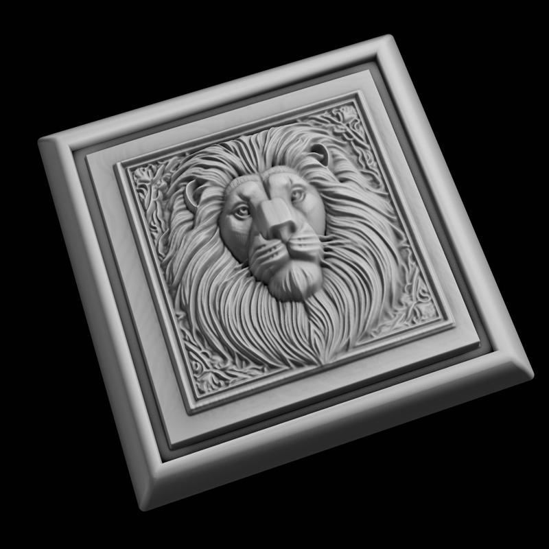Lion Animal 3D Model for CNC Router Laser & 3D Printer