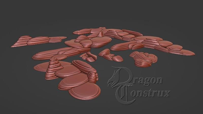 Scatter sandstone rock terrain for gameing