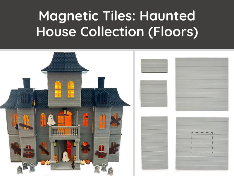 Magnetic Tiles Haunted House: Floor/Flat Roof Pieces
