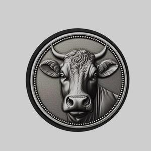 Cow Animal Head Cow Animal Medallion for CNC Router Laser & 3D Printer