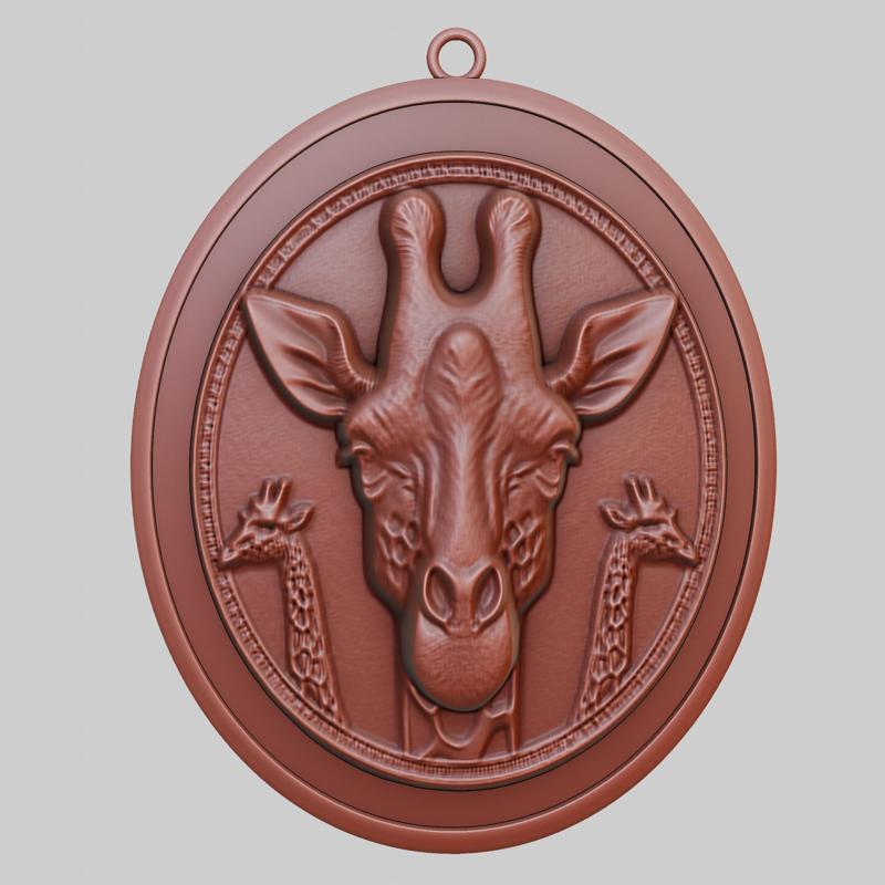 Giraffe Animal Pendant Giraffe Animal Necklace for CNC Router Laser & 3D Printer