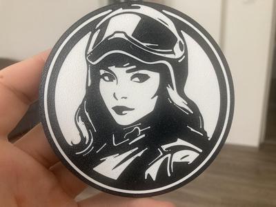 Female rider coaster