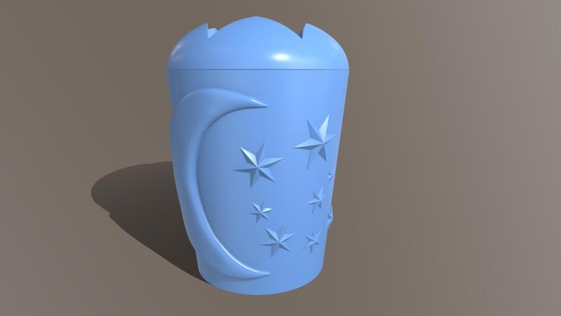 Pen cup with stars