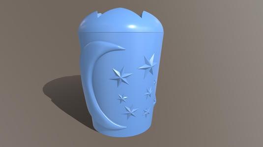 Pen cup with stars