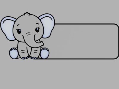 Cartoon Animal Name Tags