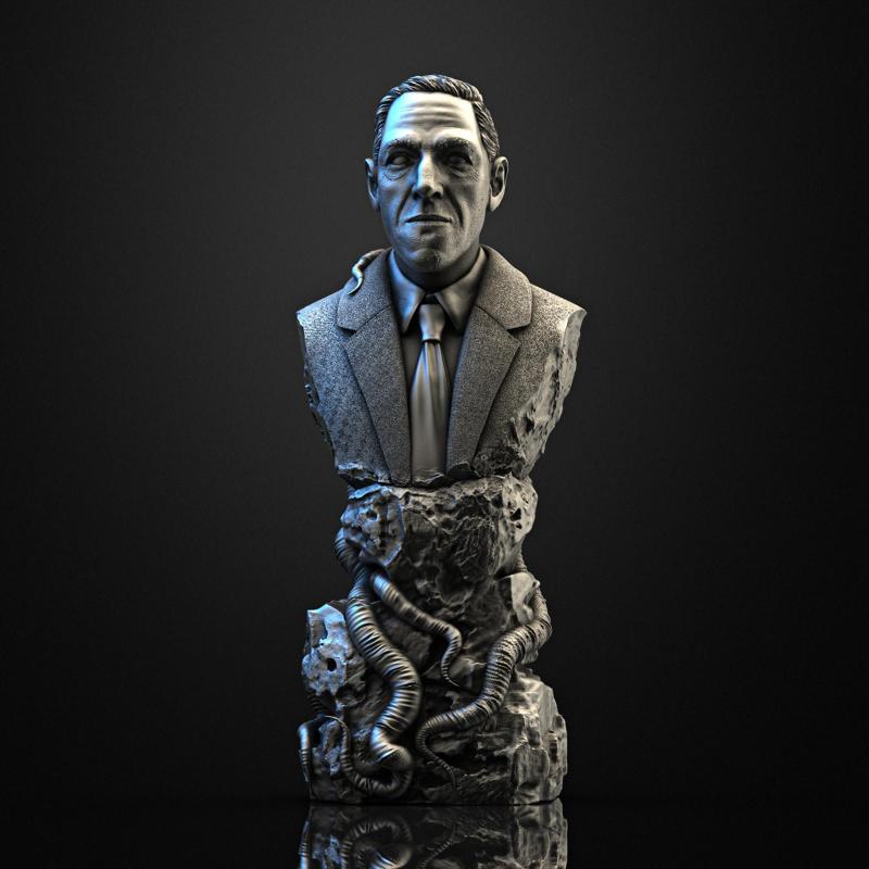 H.P. Lovecraft bust (Pre-Supported)