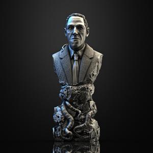 H.P. Lovecraft bust (Pre-Supported)