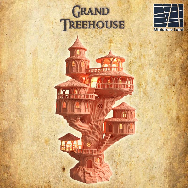 Grand Treehouse - Tabletop Terrain - 28 MM