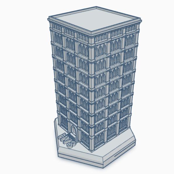 Gothic Building HMSG107 Hex Map Scale