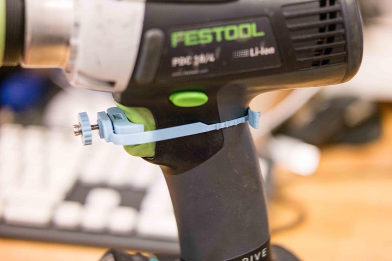 Cordless screwdriver locking & fine adjustment (Here Festool PDC)