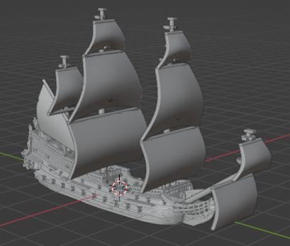 1/600 17th Century Mast & Sail Set GS-2