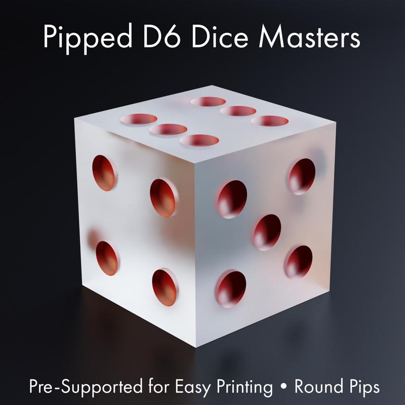 Dice Masters - Sharp-Edged Round Pipped D6 - Pre-Supported
