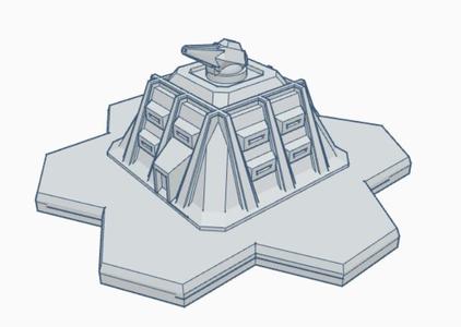 Gun Turret Emplacement hex based MilHB032