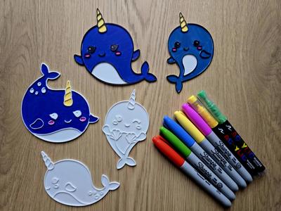 Cute Narwhal DIY Coloring NO AMS