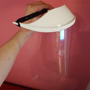 Face shield, A4, Autolock, Closed Top, Handles for elastic band