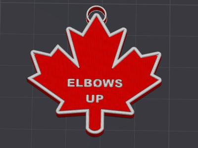 Elbows Up KeyChain 