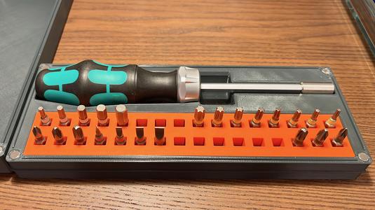 Screwdriver Box with Bit Storage