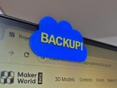 Backup Reminder Clip for Monitor