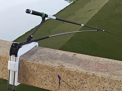Chinese-style platform fishing, bridge fishing gun mount, fishing fixed gun mount, park railing fishing bracket, stone railing fishing bracket