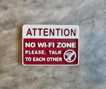 No WiFi zone sign