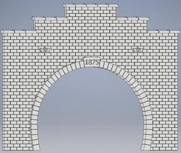 Spur N Tunnelportal 2 u. 3-gleisig / N-Scale tunnel portal 2 and 3-track