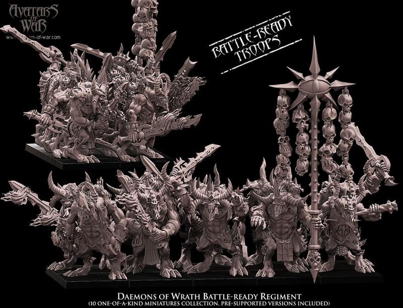 Daemons of Wrath Battle-Ready regiment (10 Daemons)