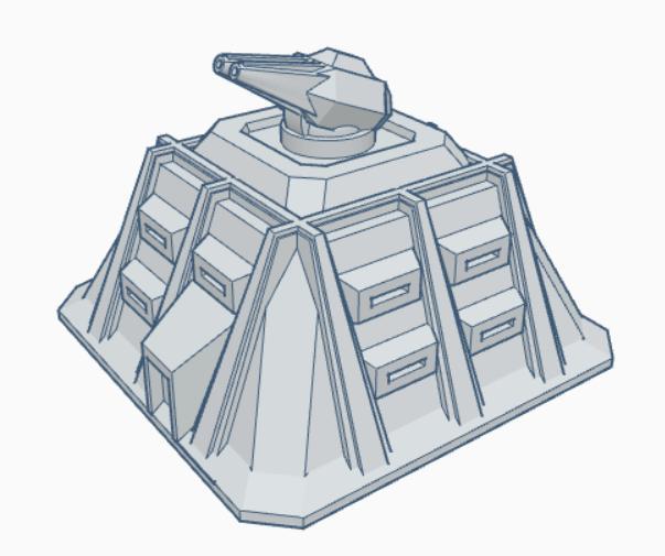 Dual Gun Turret Emplacement Mil033