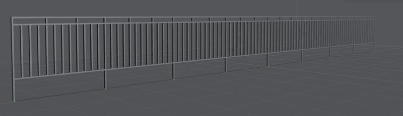 HO scale SNCF iron barrier with installation template