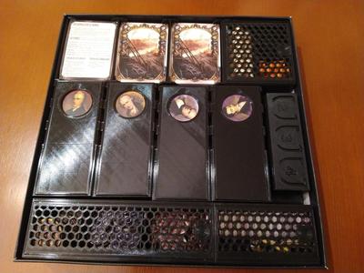 Brass Birmingham Insert with train-barge tokens and solo mautoma expansion