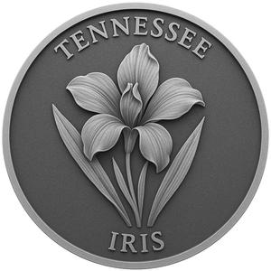 Tennessee state flower iris coin token wall art