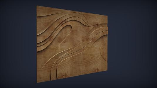 Decorative Line Art Wall Decor 3D Model