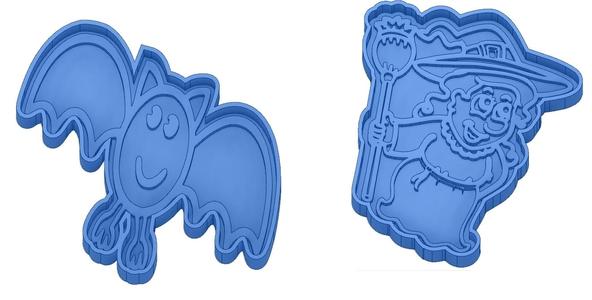 Biscuit Moulds - Halloween - Witch - Pumpkin - Ghost - Spider - Bat - Cookie Cutter - Cookie cutter