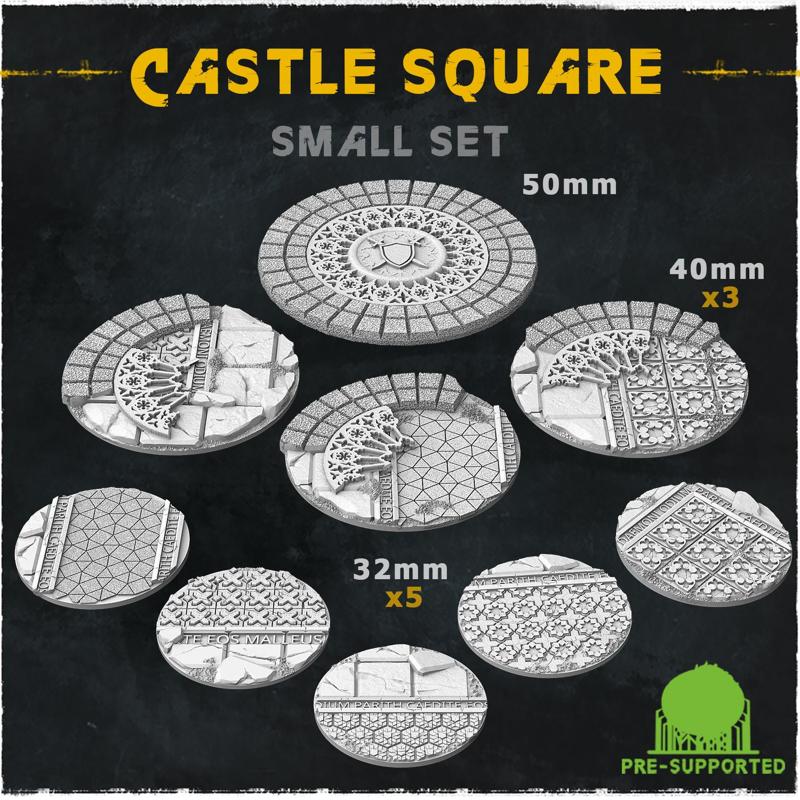 Castle Square (Small Set) - Wargame Bases & Toppers 2.0
