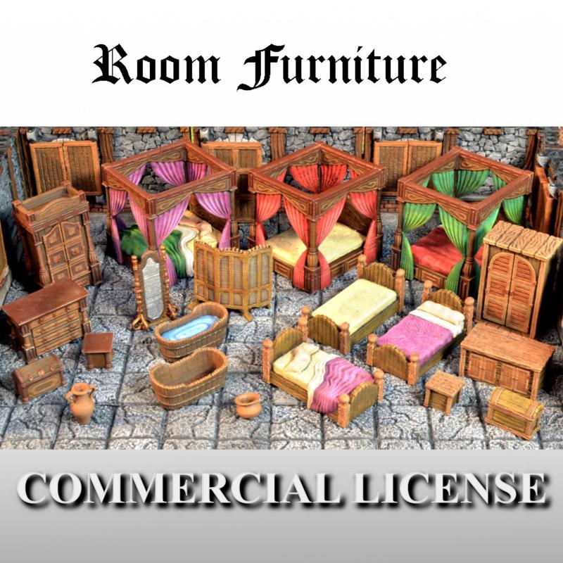 [Commercial License] Room Furniture STL