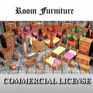 [Commercial License] Room Furniture STL