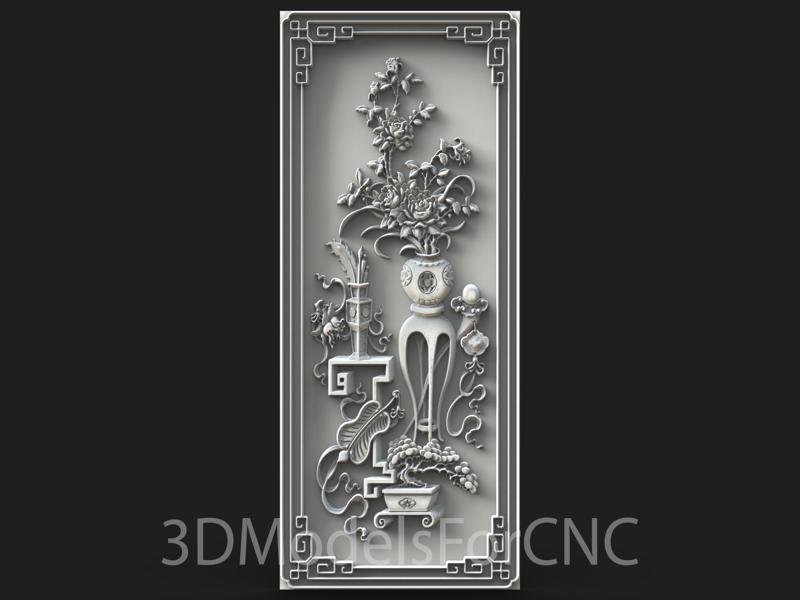 3D Model STL File for CNC Router Laser & 3D Printer Flowers 23