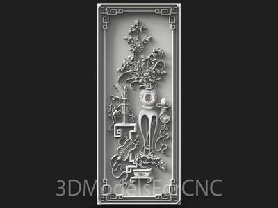 3D Model STL File for CNC Router Laser & 3D Printer Flowers 23