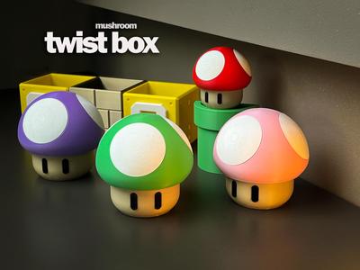 Super Mario 1up mushroom Pilz container box game