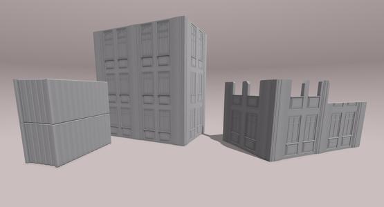 WTC Tournament Terrain Pack | Modular Ruins with Optional Windows | Magnetizable STL Files for 3D Printing