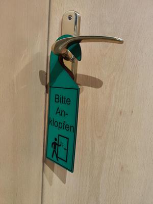 Türklinkenschild "Bitte nicht stören" & "Bitte anklopfen"