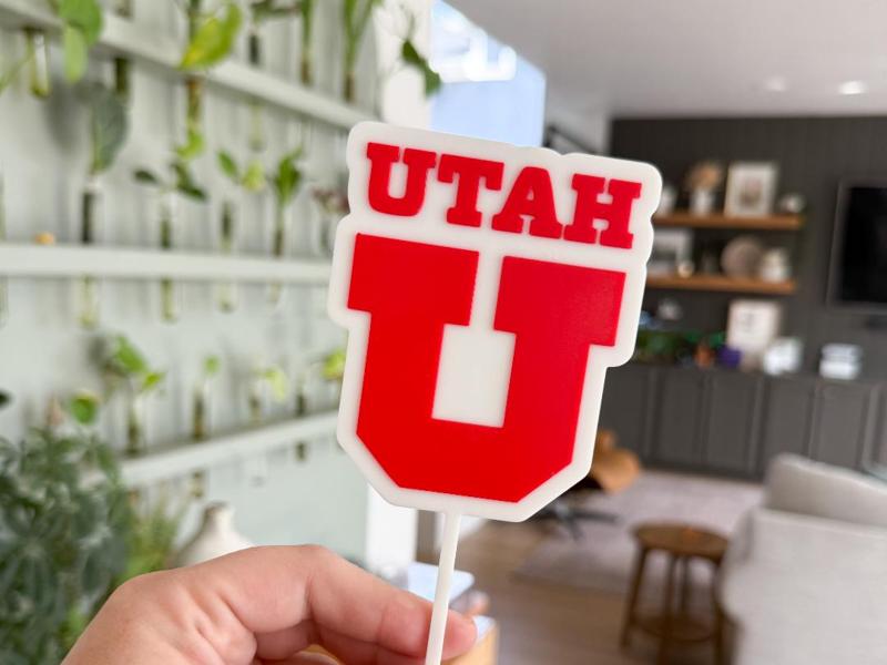 Utah Block Cake Topper | AMS + Single Color