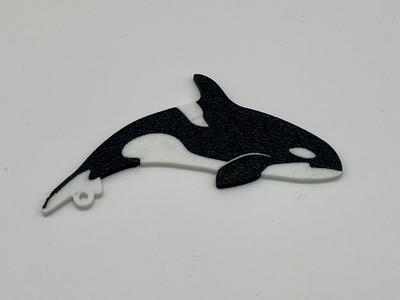 Mini orca / killer whale key chain
