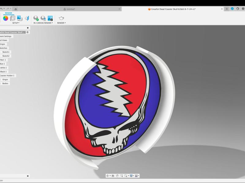 Greatful Dead Coaster Holder