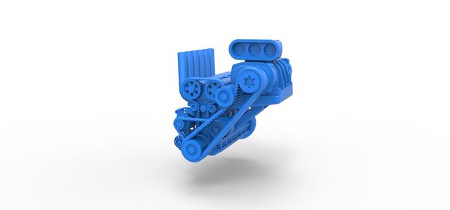 Diecast Supercharged straight-six engine Scale 1:25