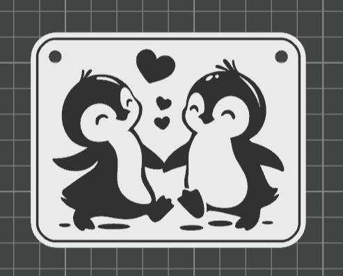 baby penguin love valentines