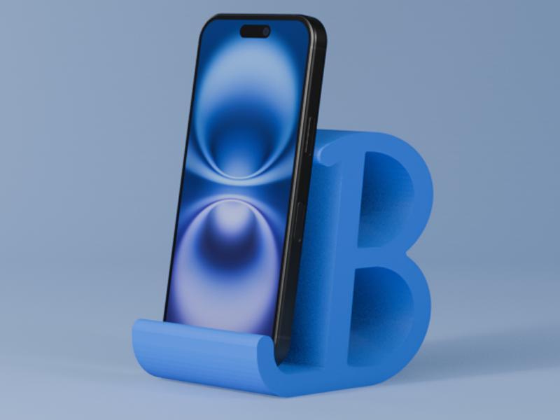 Letter B Phone Holder